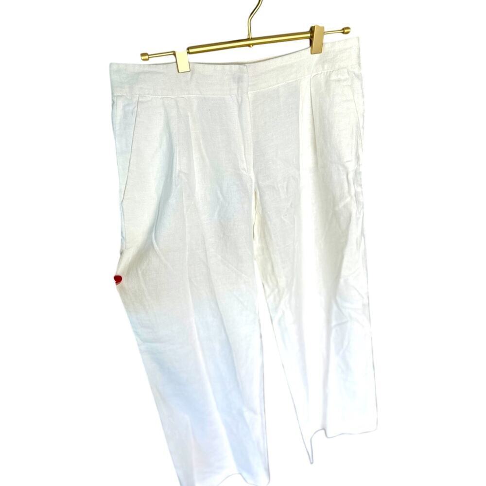 Michael kors white linen trousers, size 2. Never worn low rise Y2K